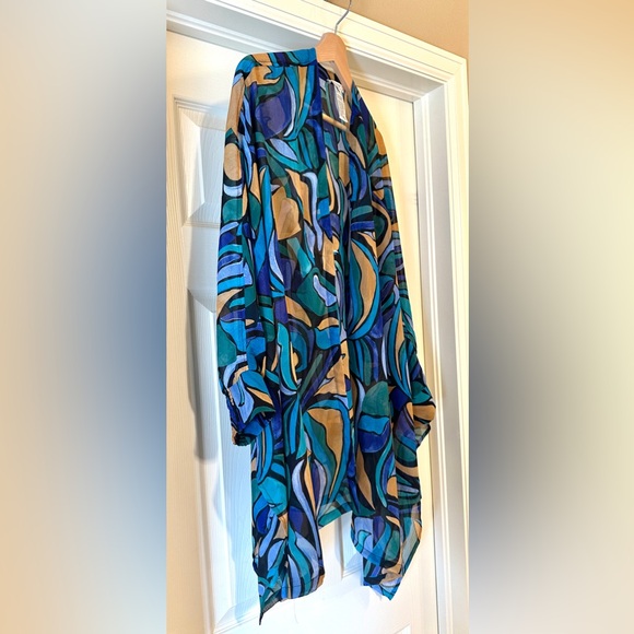 Chico’s Ruana floral cuffed duster - Picture 3 of 8